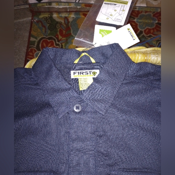 Mens First Tactical Work Shirt. Dark Blue. New with tags. - Picture 7 of 7